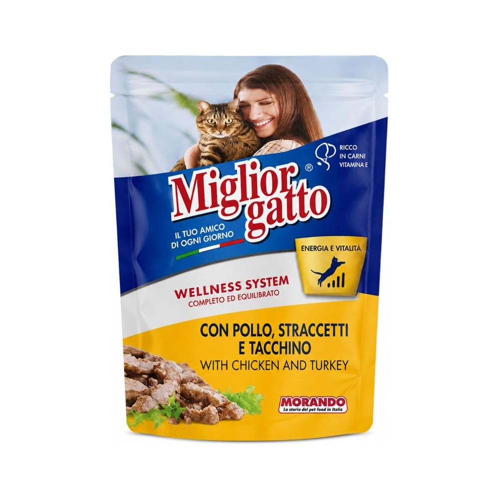 Alimento húmedo Miglior Gatto Tiritas de Pollo y Pavo 100 g